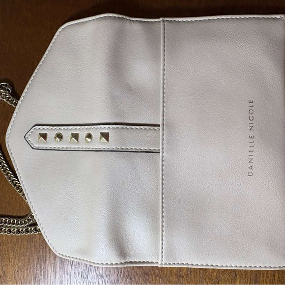 Danielle Nicole Chic Cream Crossbody Bag with Gold Accents - Picture 5 of 7